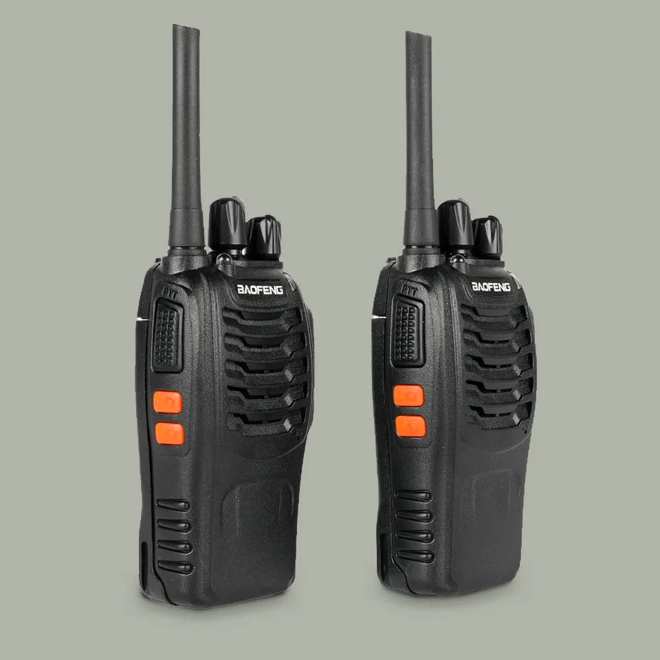Par de Walkie-Talkie  Baofeng BF-888S com Auriculares - Distância 3 a 10 km