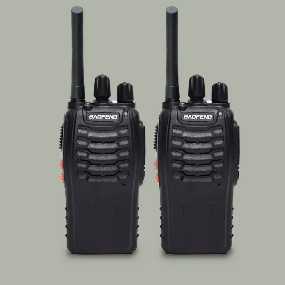 Par de Walkie-Talkie  Baofeng BF-888S com Auriculares - Distância 3 a 10 km
