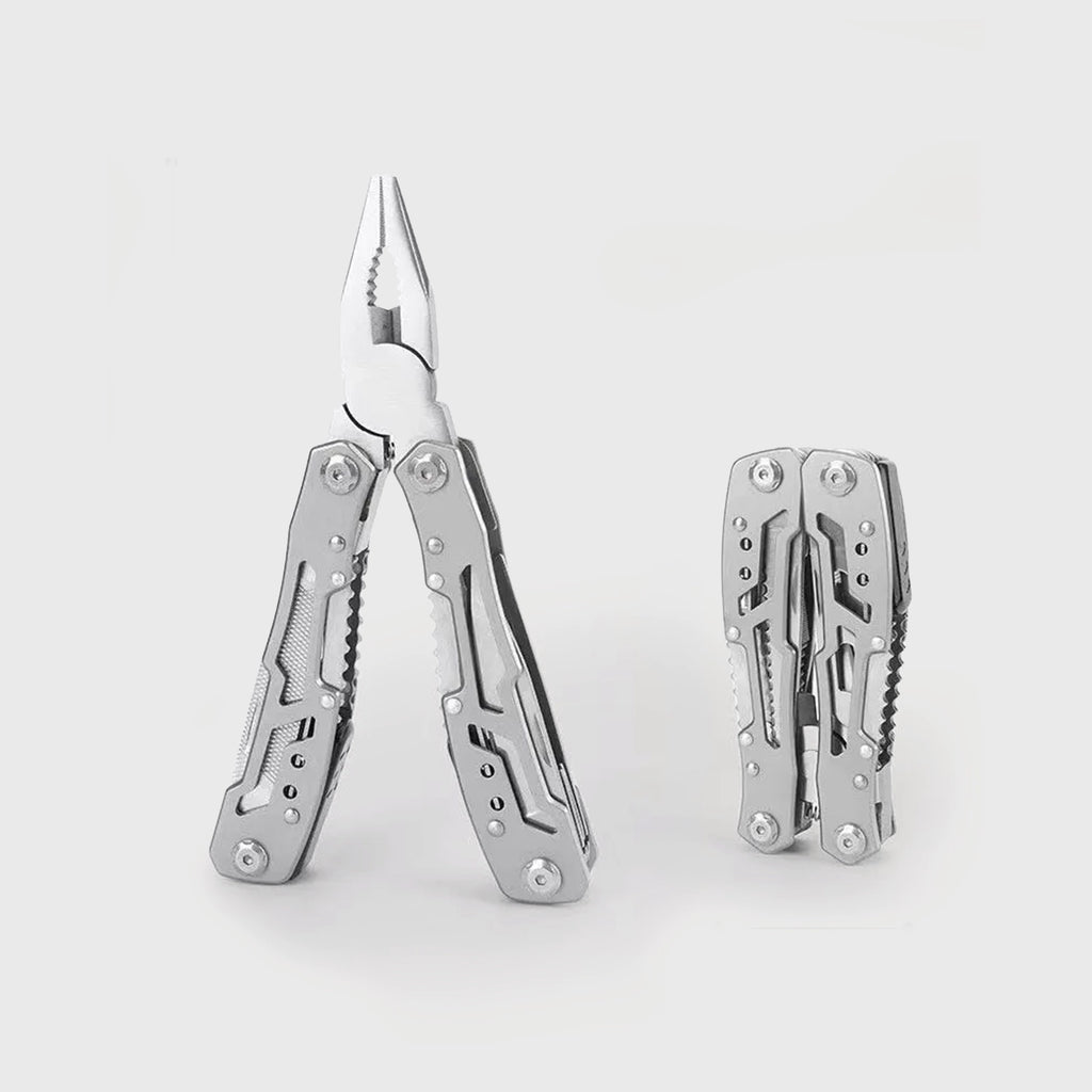 Alicate Multifuncional para Emergências Dobrável em Aço Inoxidável
