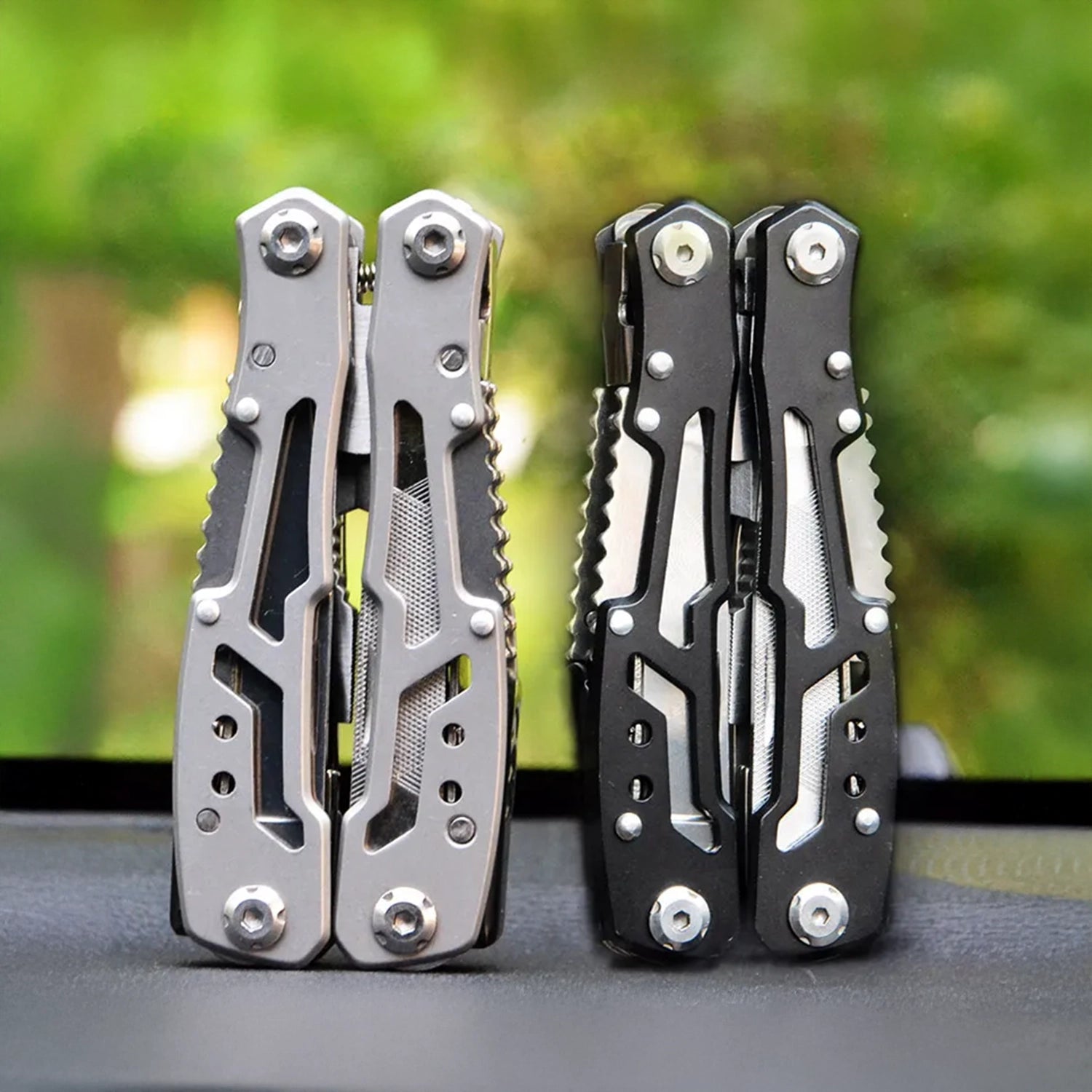 Alicate Multifuncional para Emergências Dobrável em Aço Inoxidável