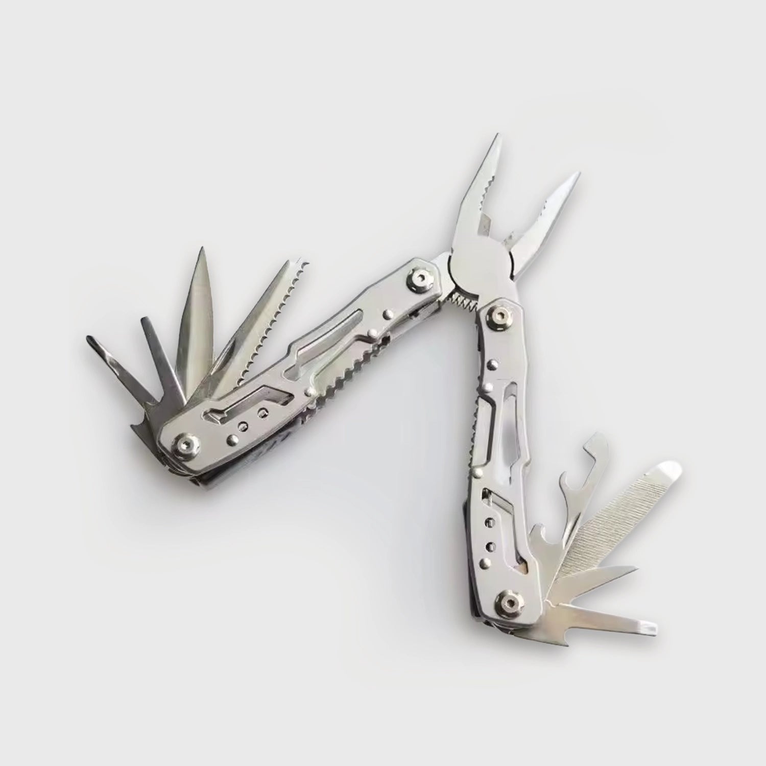 Alicate Multifuncional para Emergências Dobrável em Aço Inoxidável