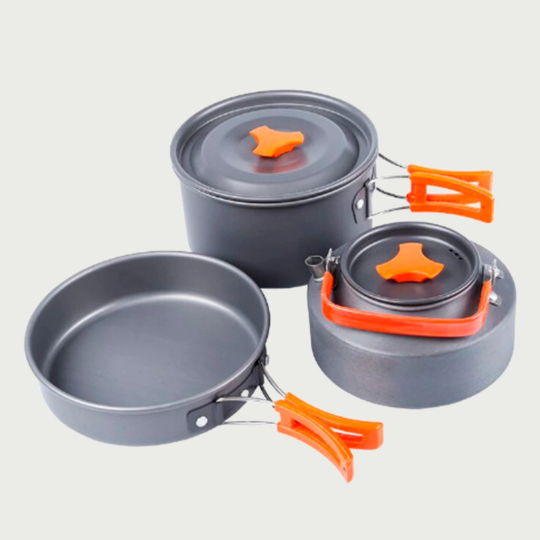 Kit de Cozinha de Sobrevivência Completo com Chaleira 1.1L