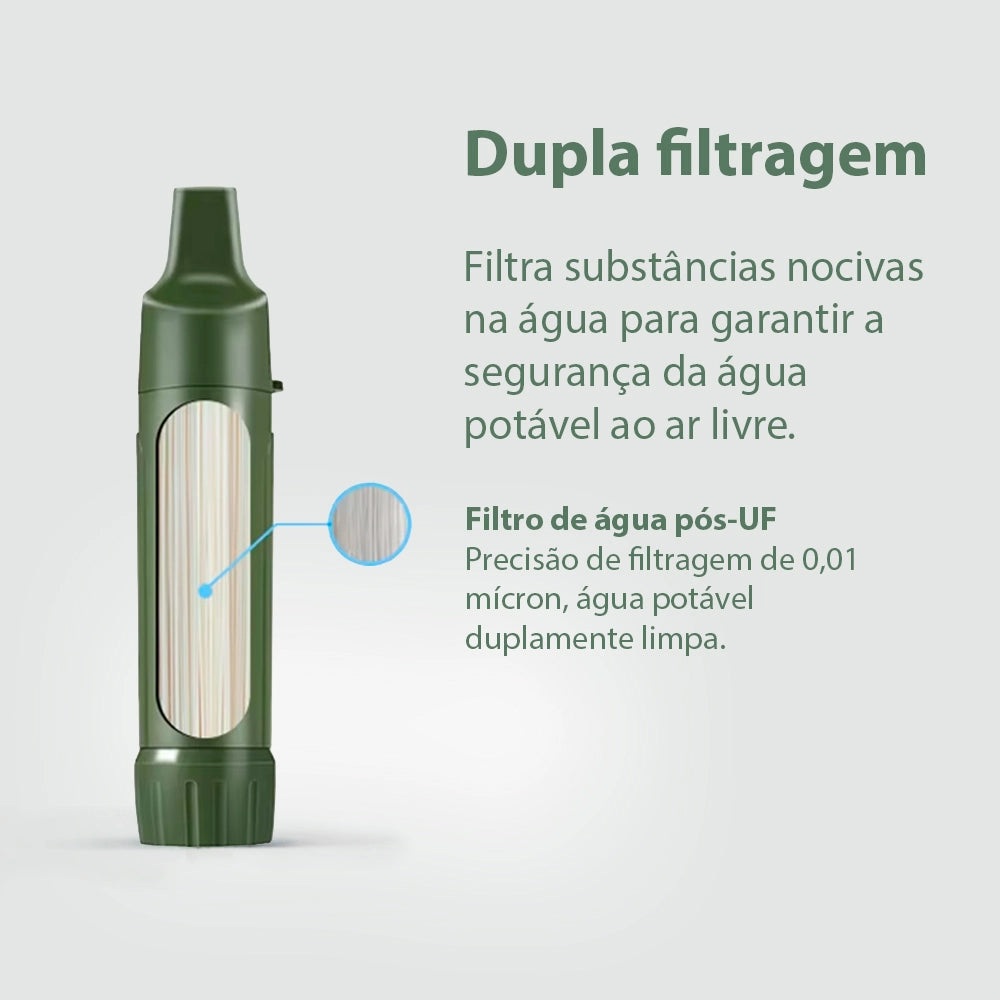 Filtro de Água Portátil Filterwell com Adaptador 28/30mm