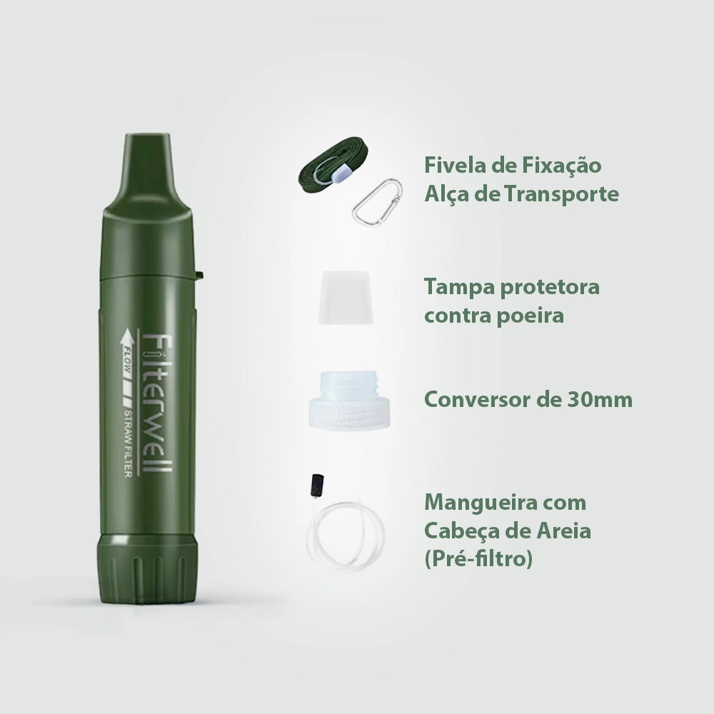Filtro de Água Portátil Filterwell com Adaptador 28/30mm