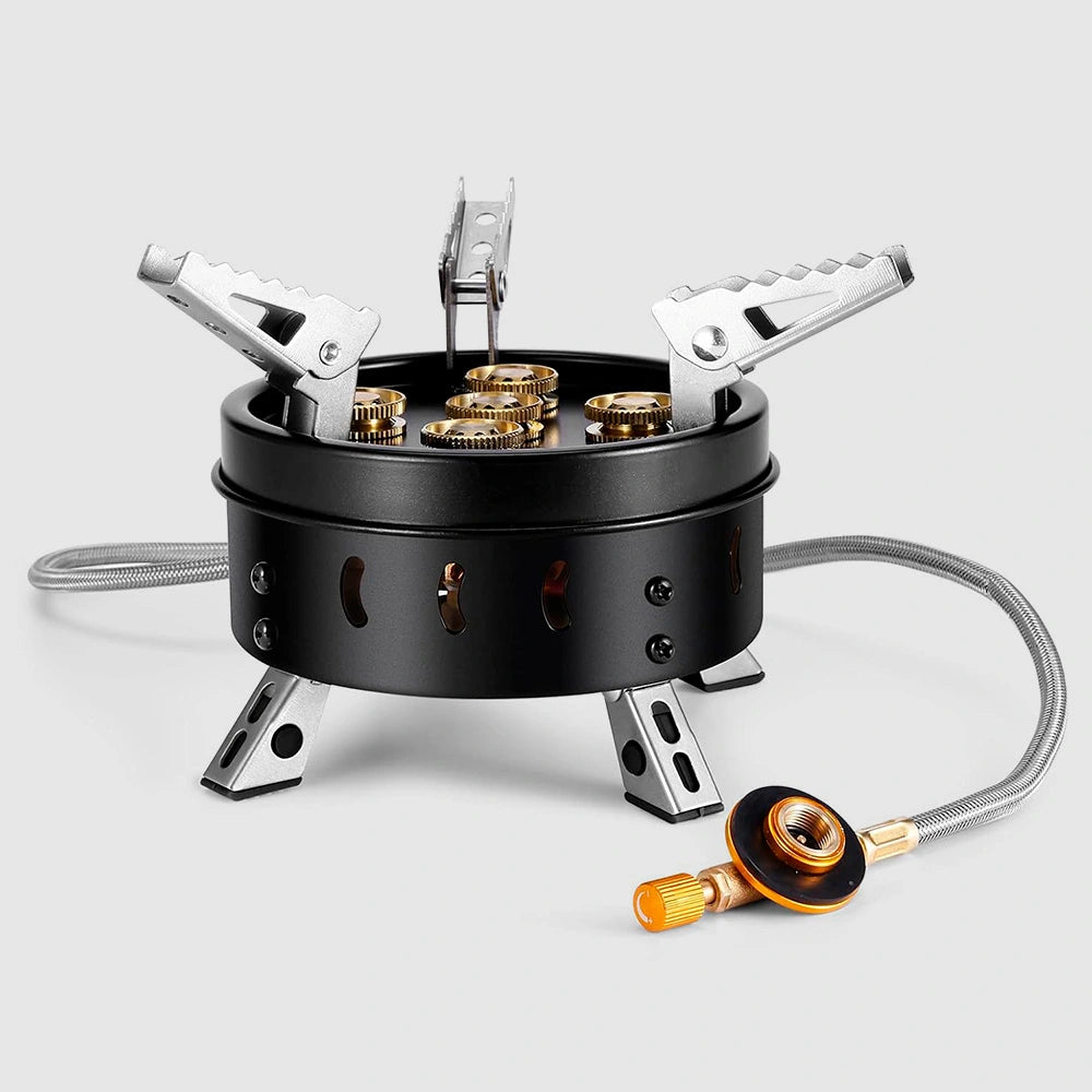 Fogão Portátil de Alta Potência 11000W, Dobrável e Resistente ao Vento