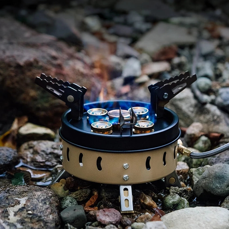 Fogão Portátil de Alta Potência 11000W, Dobrável e Resistente ao Vento