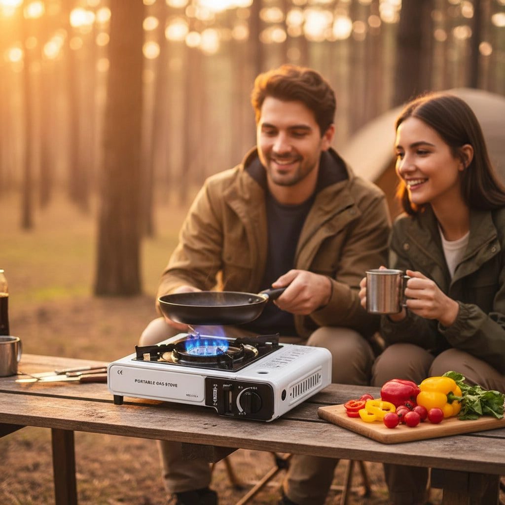 Fogão Portátil a Gás com Sistema de Segurança Automático