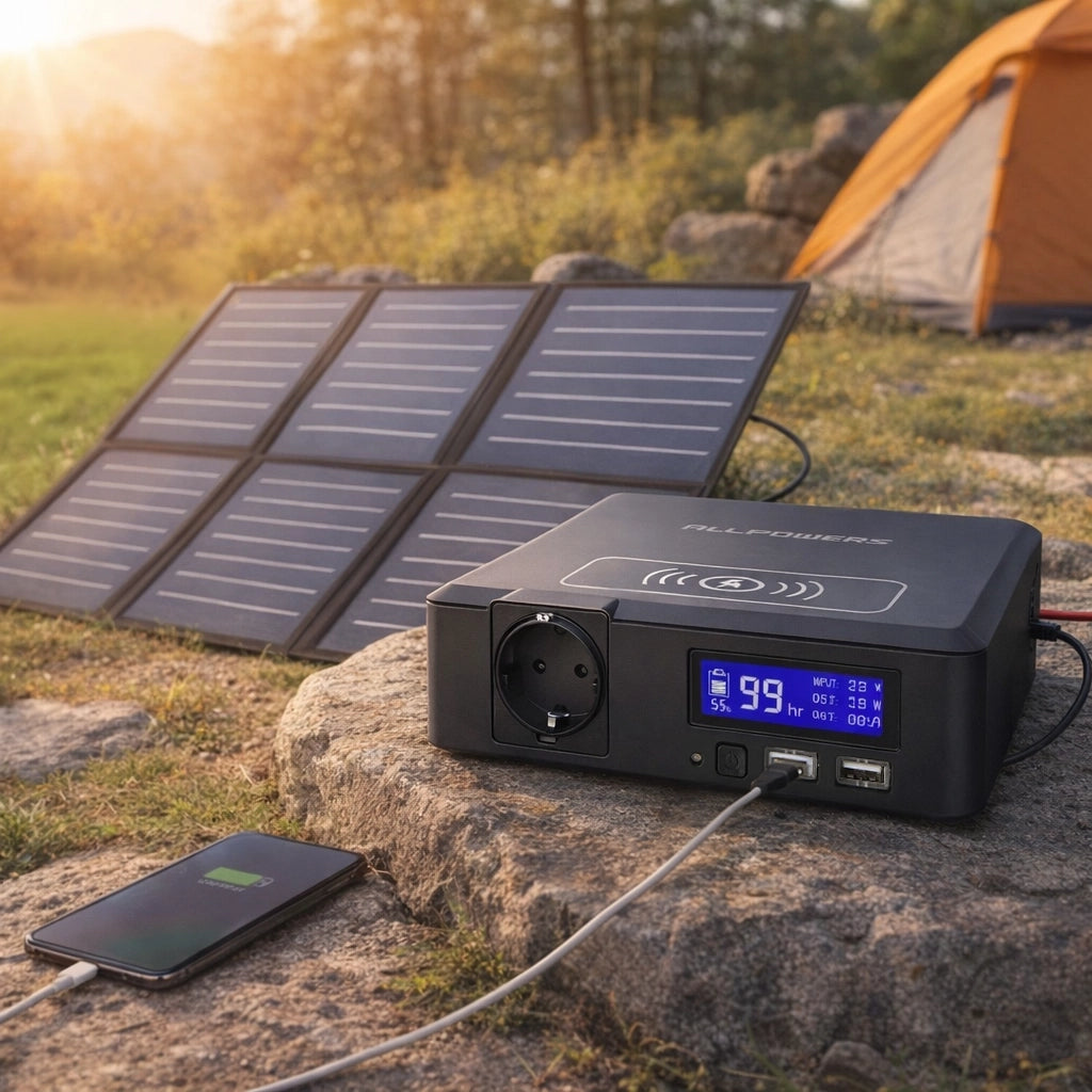 Estação de Energia Portátil ALLPOWERS S200 + Painel Solar 60W