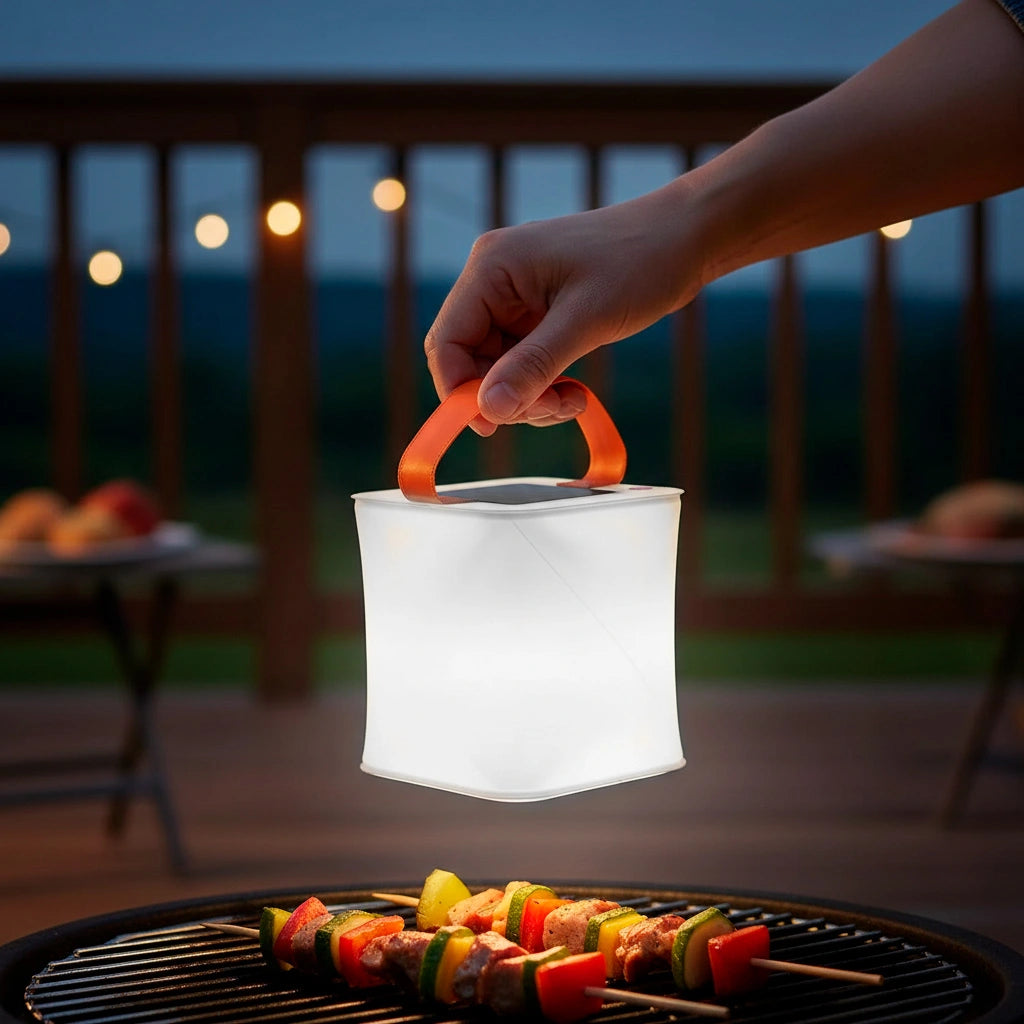 Lanterna Solar Compacta, Dobrável, Ultra-Leve e Impermeável