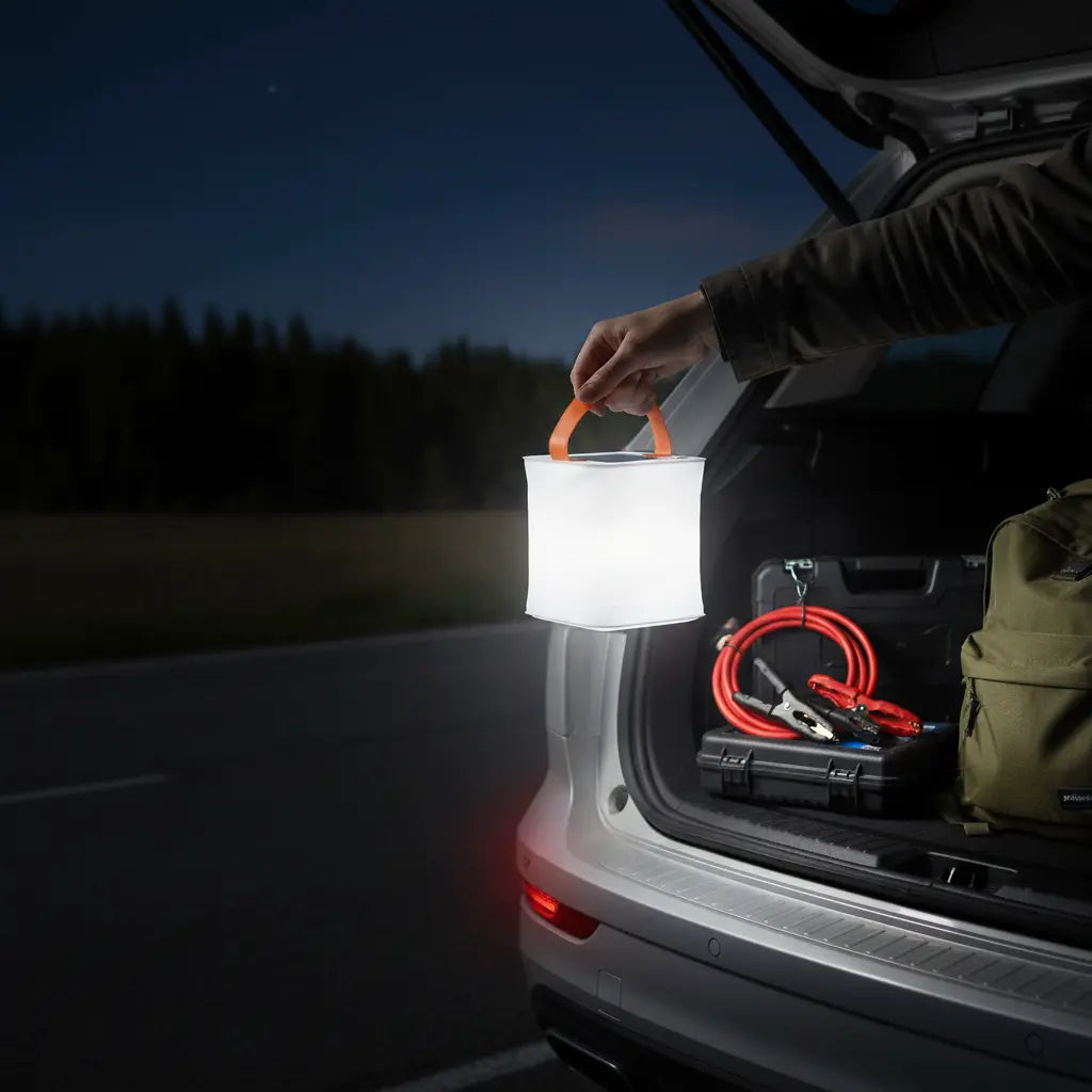 Lanterna Solar Compacta, Dobrável, Ultra-Leve e Impermeável