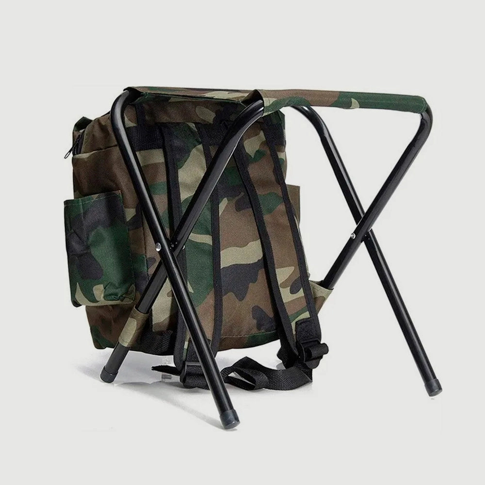 Mochila 2-em-1 com Banco Dobrável Integrado