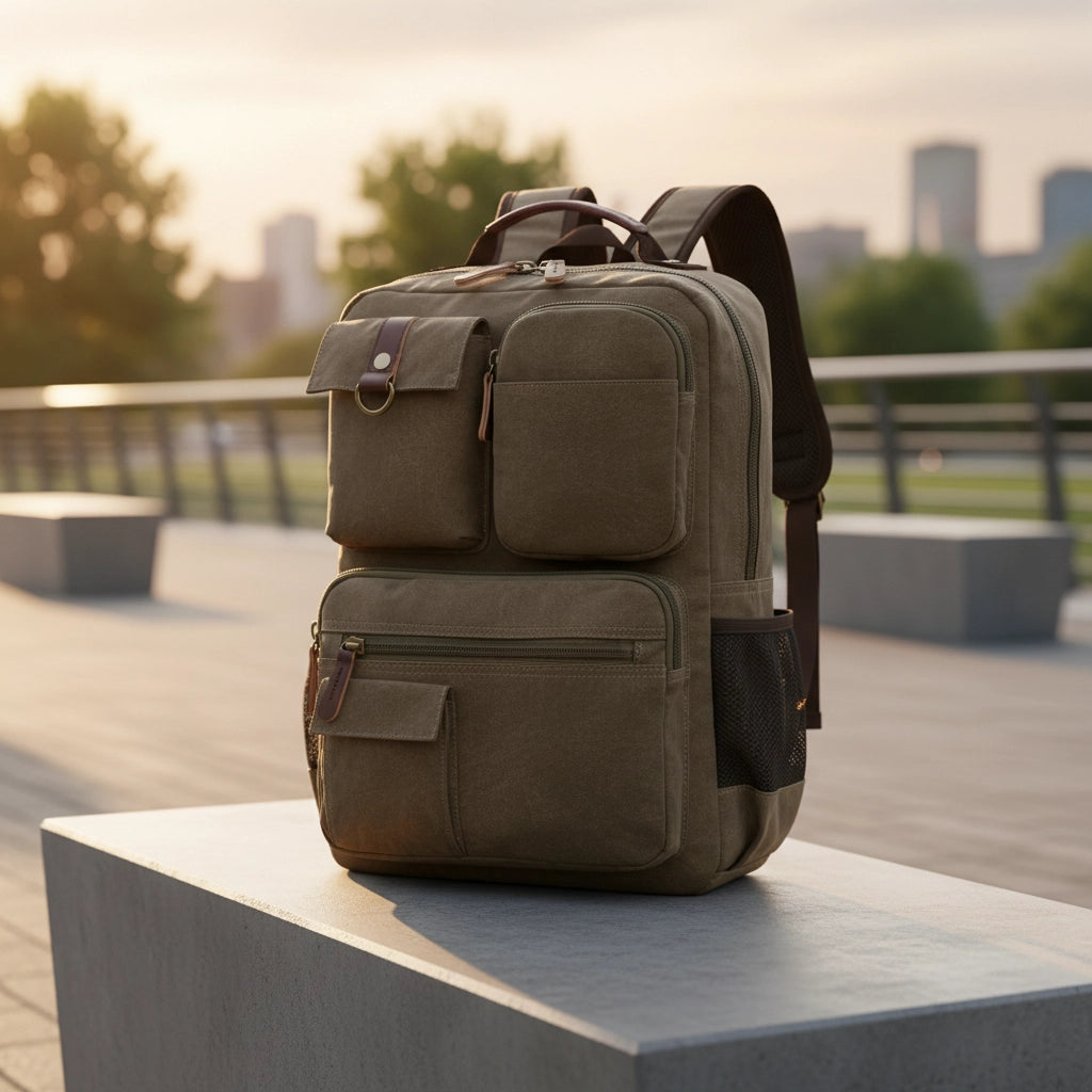 Mochila de Lona Reforçada 35L — Ideal para Kit de Emergência 72h e Uso Diário