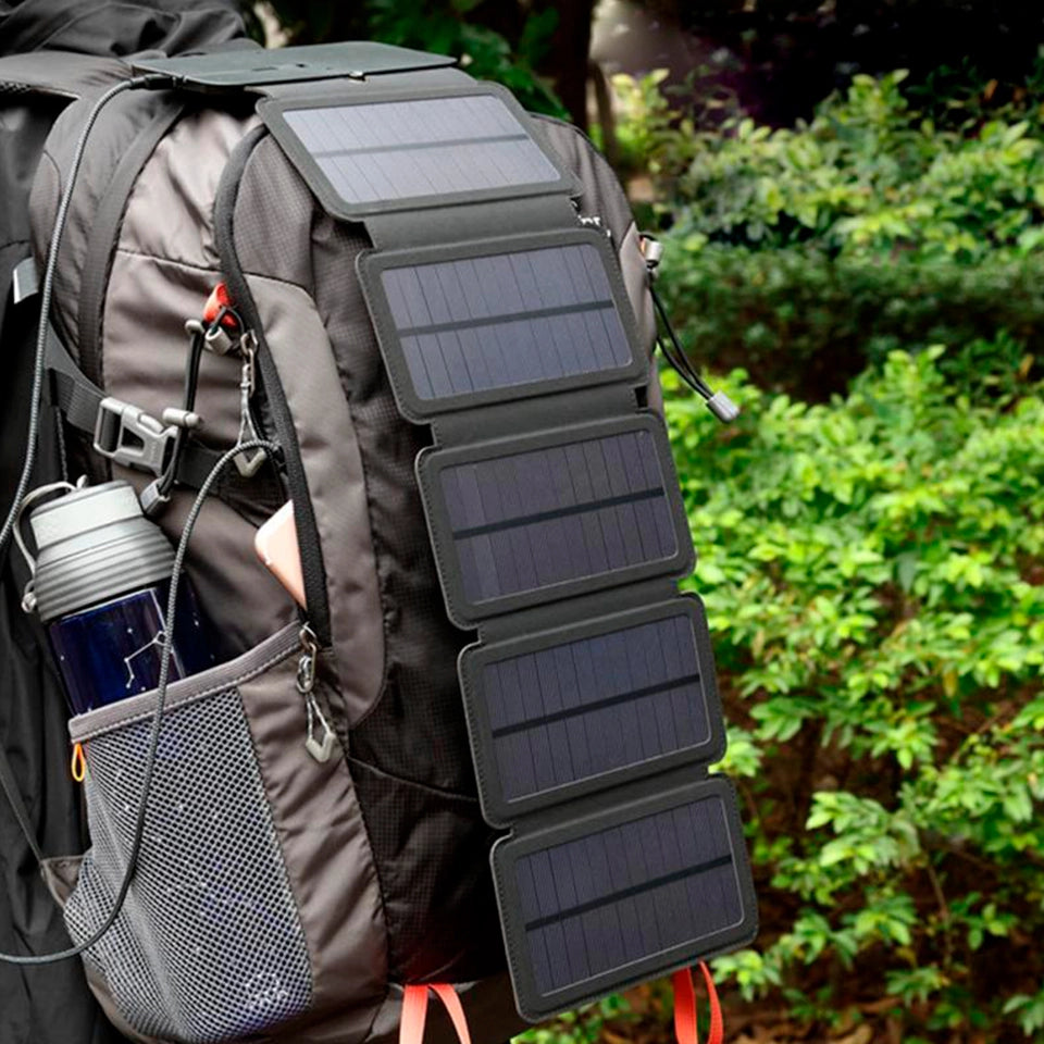 Powerbank Solar 12000mAh Wireless com até 6 Painéis Solares