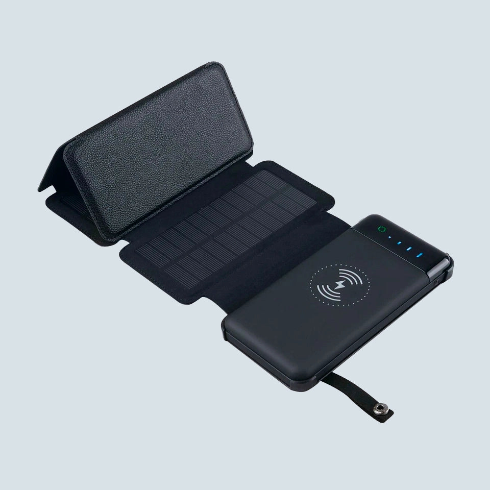 Powerbank Solar 12000mAh Wireless com até 6 Painéis Solares