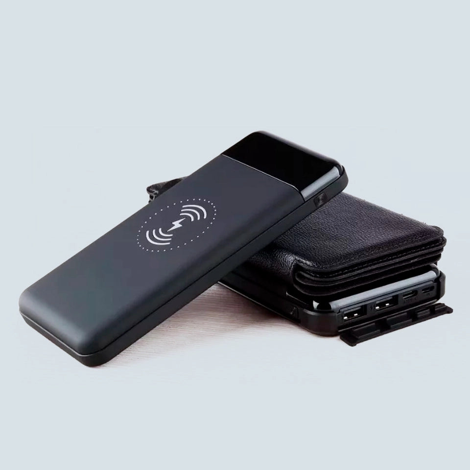 Powerbank Solar 12000mAh Wireless com até 6 Painéis Solares