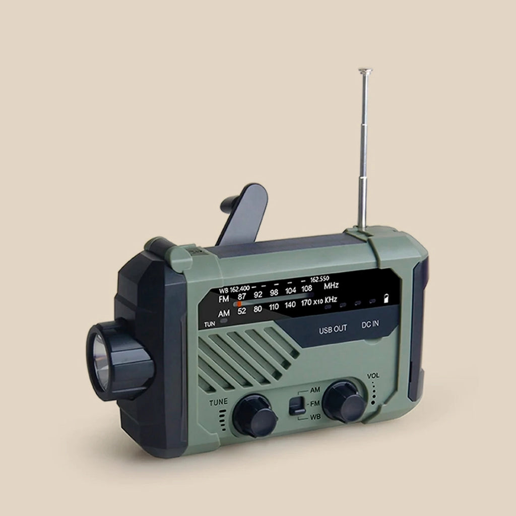 Rádio de Emergência a Energia Solar com Manivela