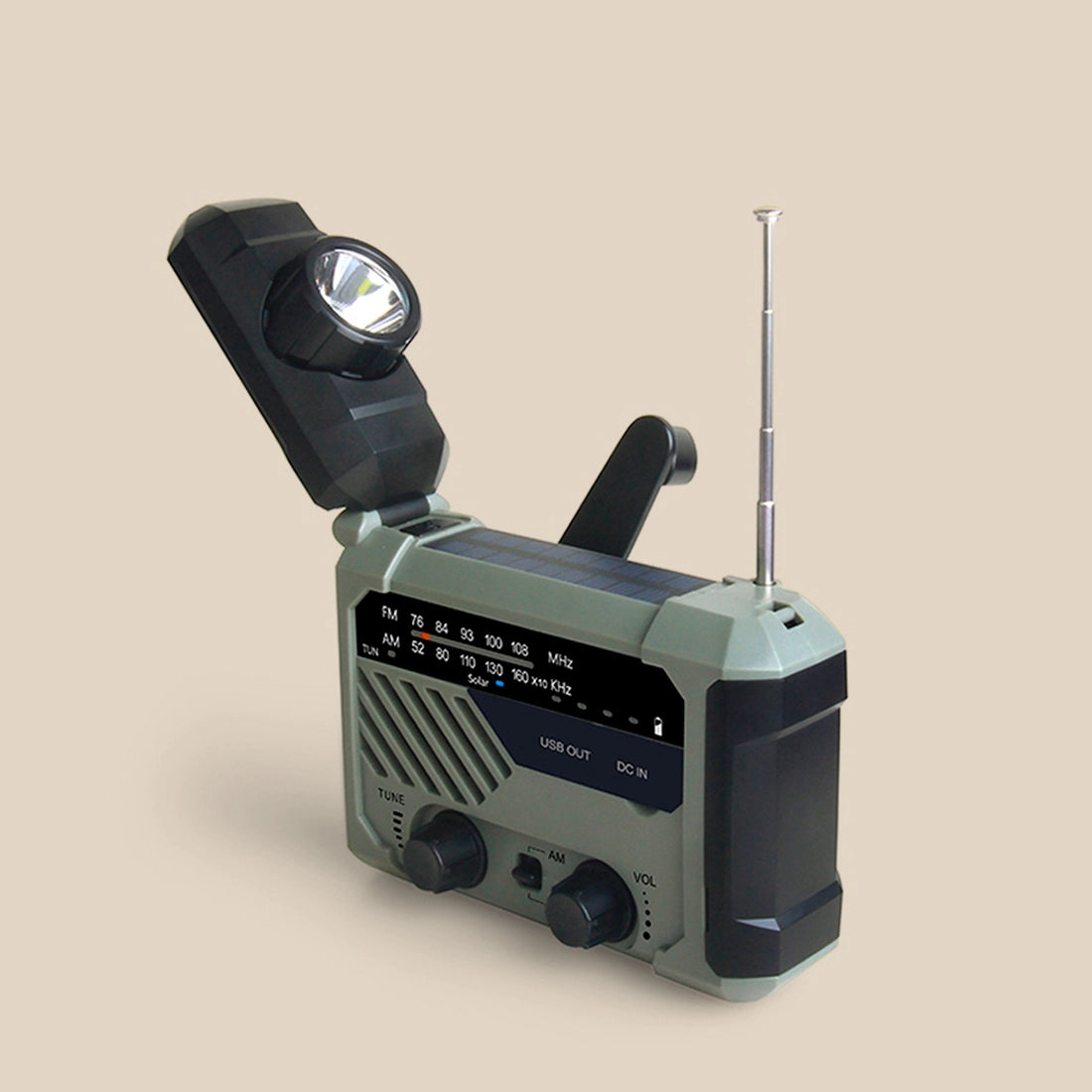Rádio de Emergência a Energia Solar com Manivela