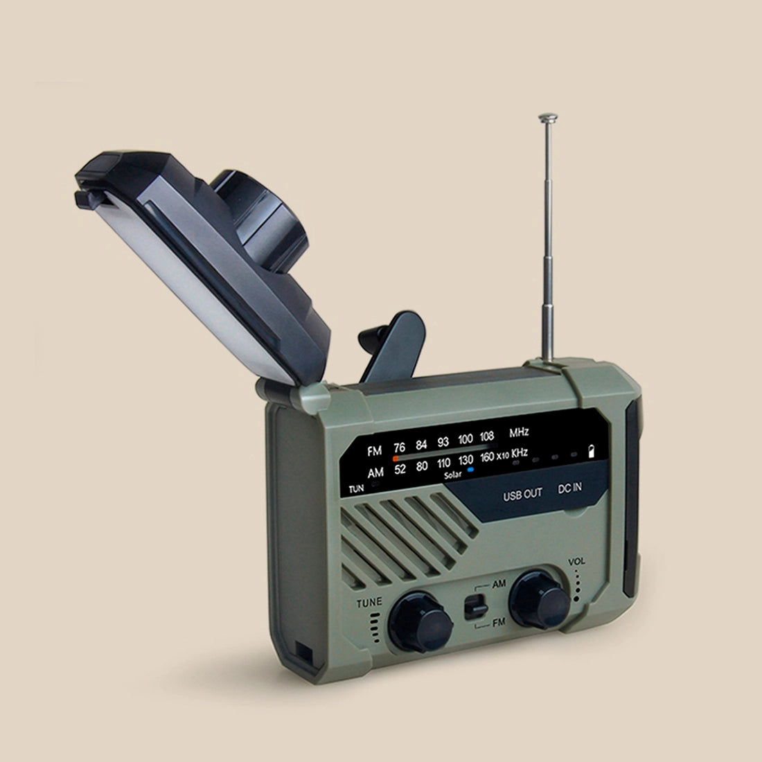 Rádio de Emergência a Energia Solar com Manivela